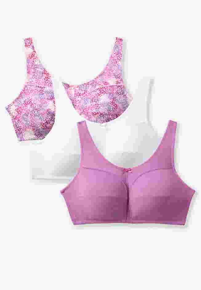 3-Pack Cotton Wireless Bra image number 0