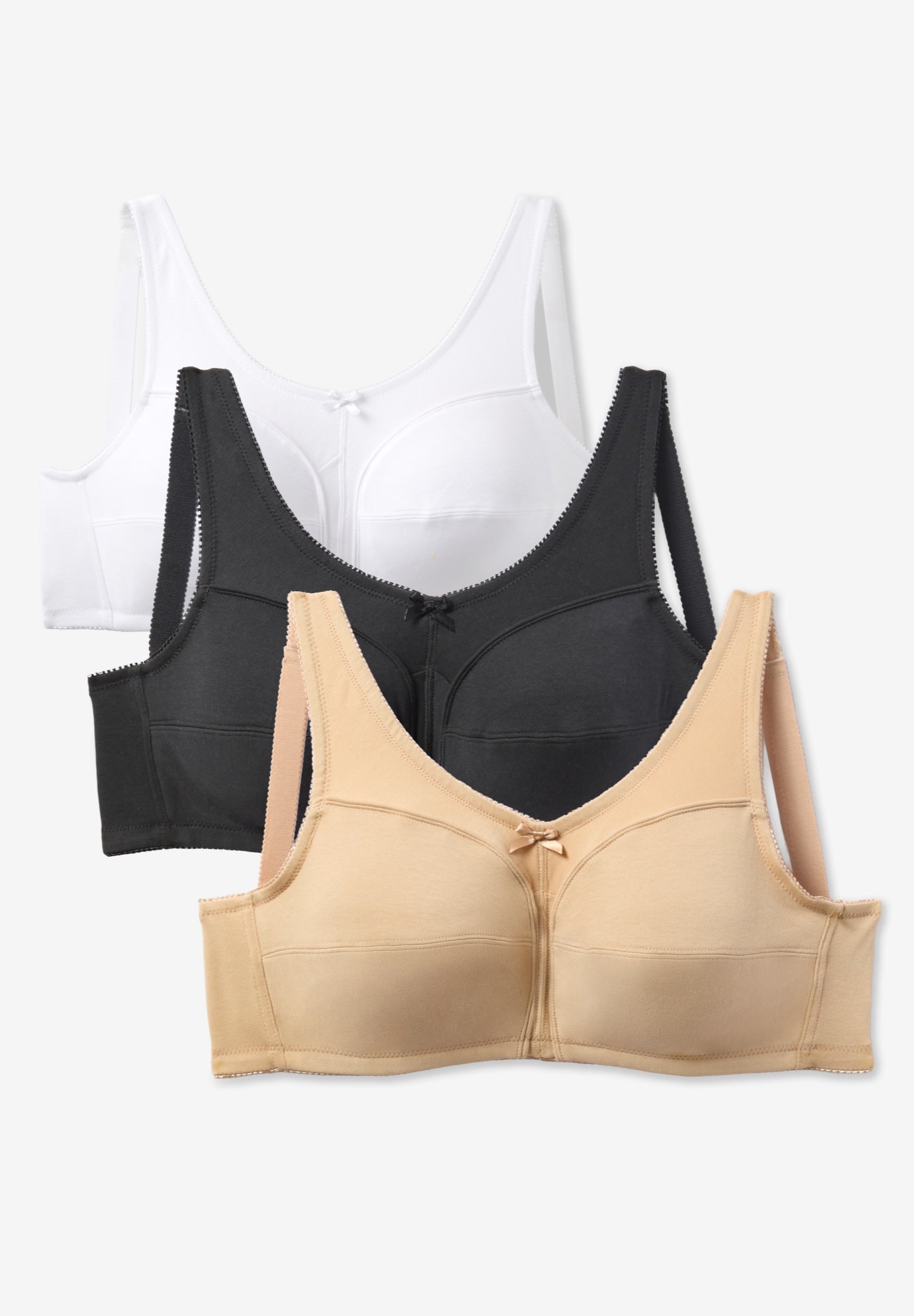 3-Pack Cotton Wireless Bra image number 0
