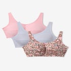 3-Pack Cotton Wireless Bra image number null