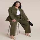 Drawstring Waist Cargo Jacket image number null