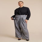 Draped Pleat Detail Trouser image number null