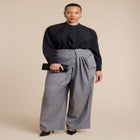 Draped Pleat Detail Trouser image number null