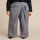 Draped Pleat Detail Trouser image number null