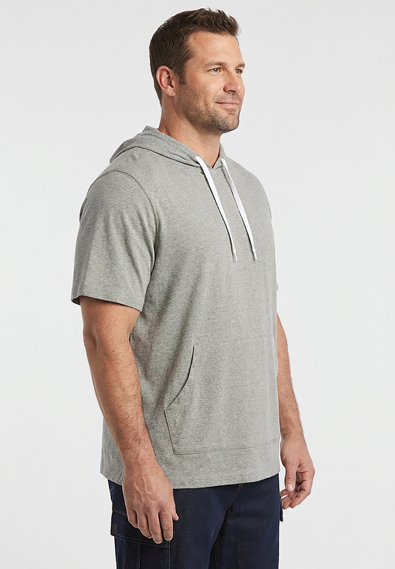 Short Sleeve Jersey Hoodie image number 1