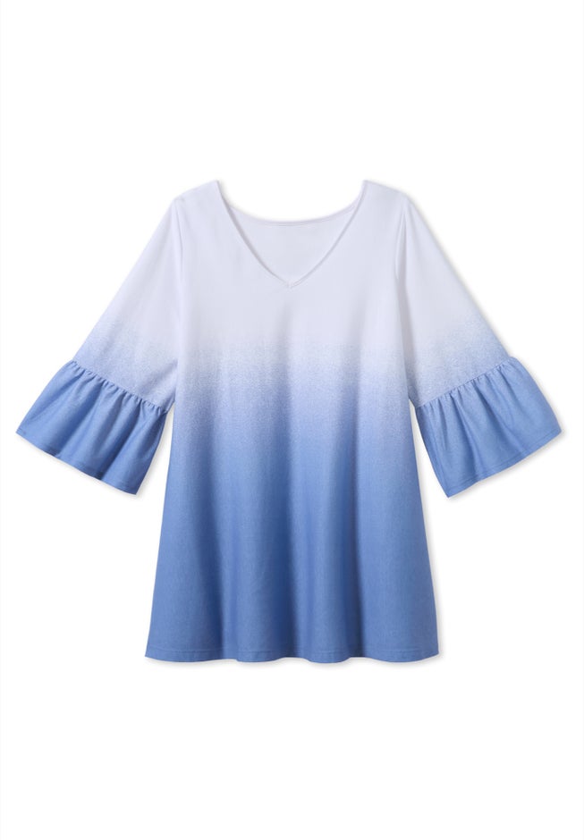 Three-Quarter Bell Sleeve Tunic image number 2