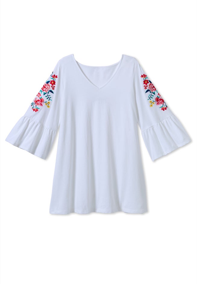 Three-Quarter Bell Sleeve Tunic image number 2