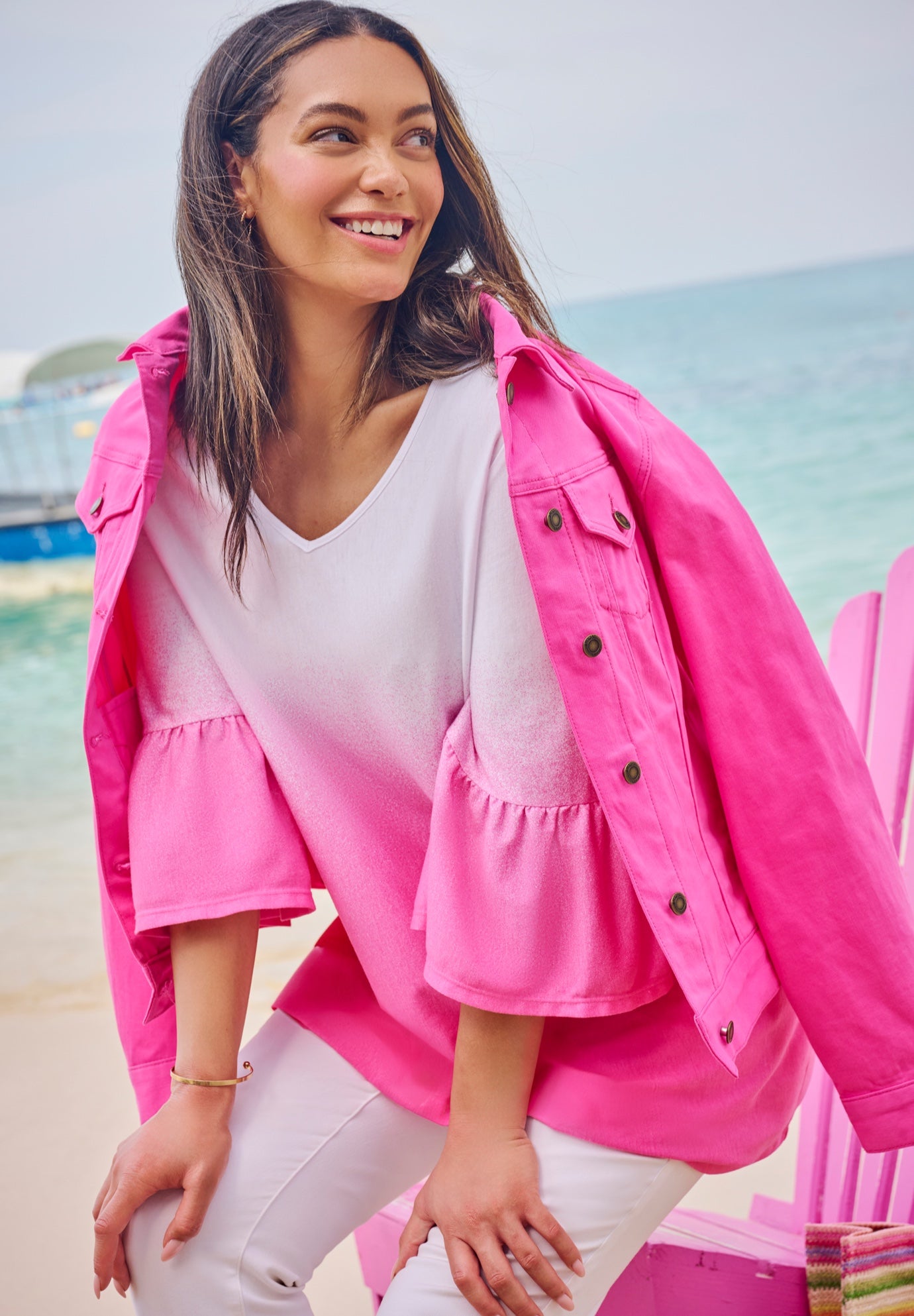 Three-Quarter Bell Sleeve Tunic image number 3