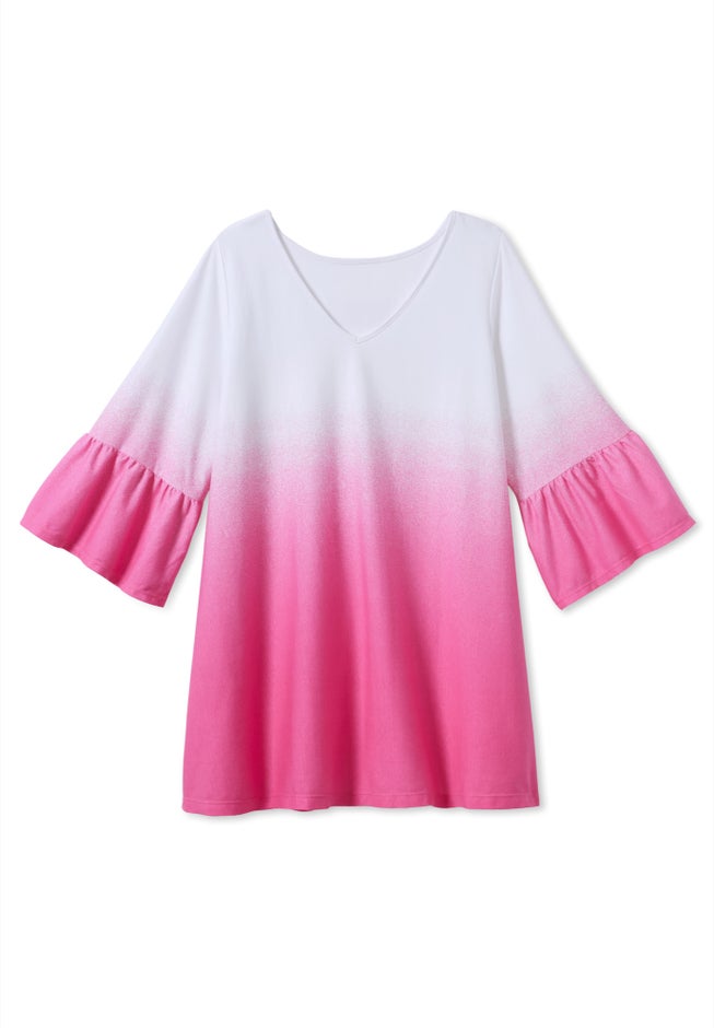 Three-Quarter Bell Sleeve Tunic image number 3