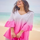 Three-Quarter Bell Sleeve Tunic image number null