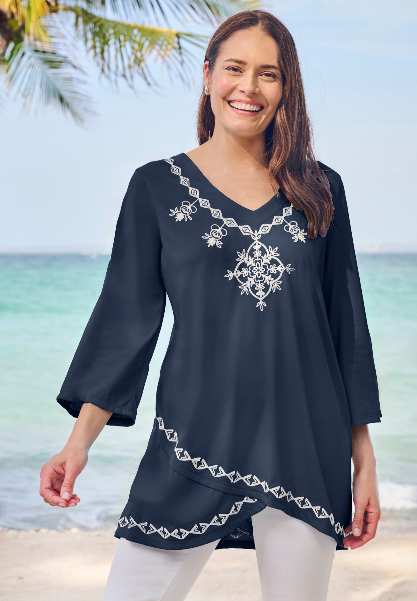 Embroidered Tulip Tunic image number 0