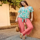 Wide-Leg Texture Knit Pant image number null