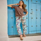 Straight Leg Linen Pant image number null