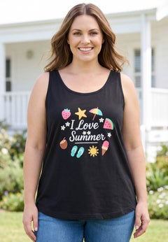 Graphic Tank Tunic