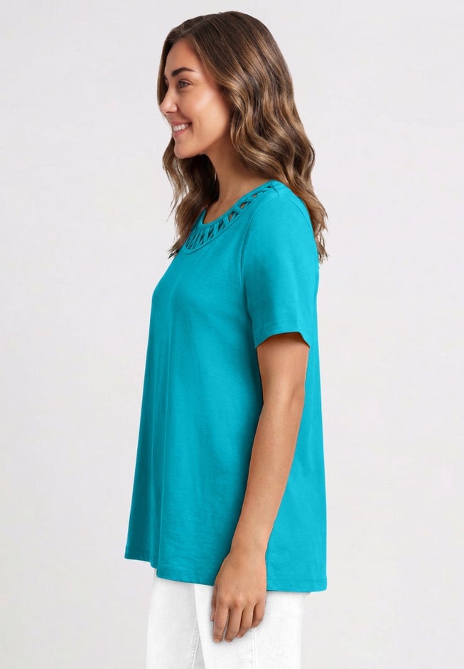 Lattice Neck Tee image number 3