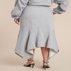 Seam Detail Trumpet French Terry Skirt image number null