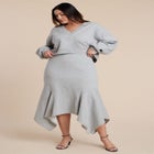 Seam Detail Trumpet French Terry Skirt image number null