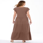 Texture Knit Tiered Flutter Sleeve Maxi Dress image number 1