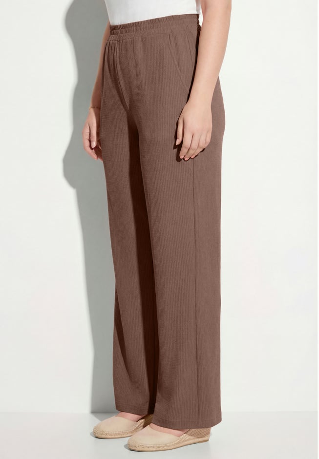 Wide-Leg Texture Knit Pant image number 2
