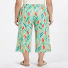 Wide-Leg Texture Knit Capri image number null