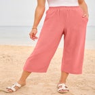 Wide-Leg Texture Knit Capri image number null