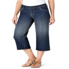 Clean Front Denim Capri image number 0