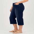 Clean Front Denim Capri image number null