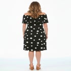 Plus Size Stretch Knit Convertible Flounce Dress image number 6