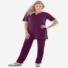 Plus Size Soft Knit Tunic with Notch Neckline image number null