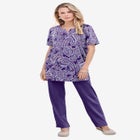 Plus Size Straight Leg Soft Knit Pull On Pant image number null