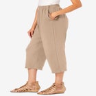 Plus Size Soft Knit Pull-On Capri Pant image number null