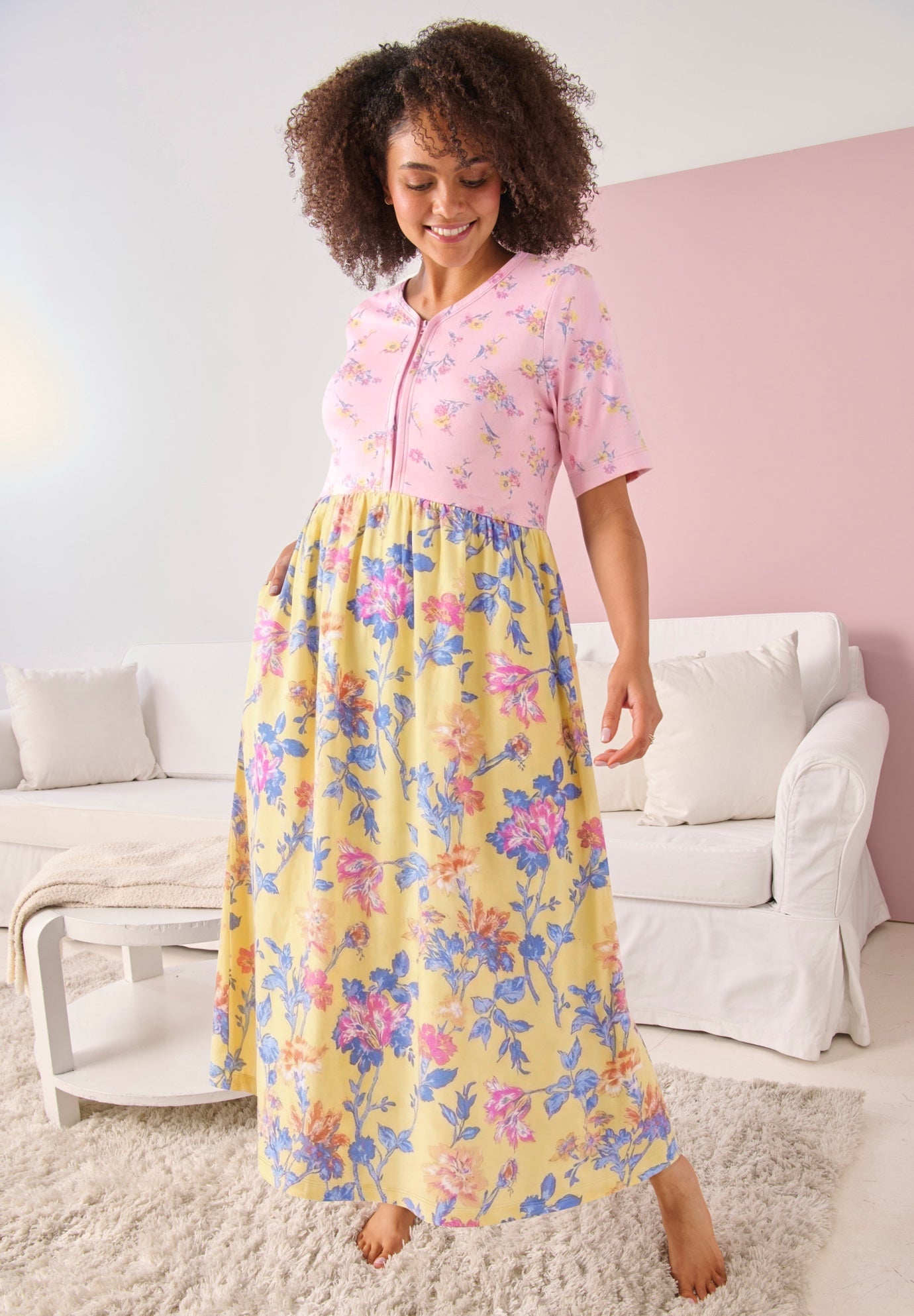 Mixed Print Knit Lounger image number 0