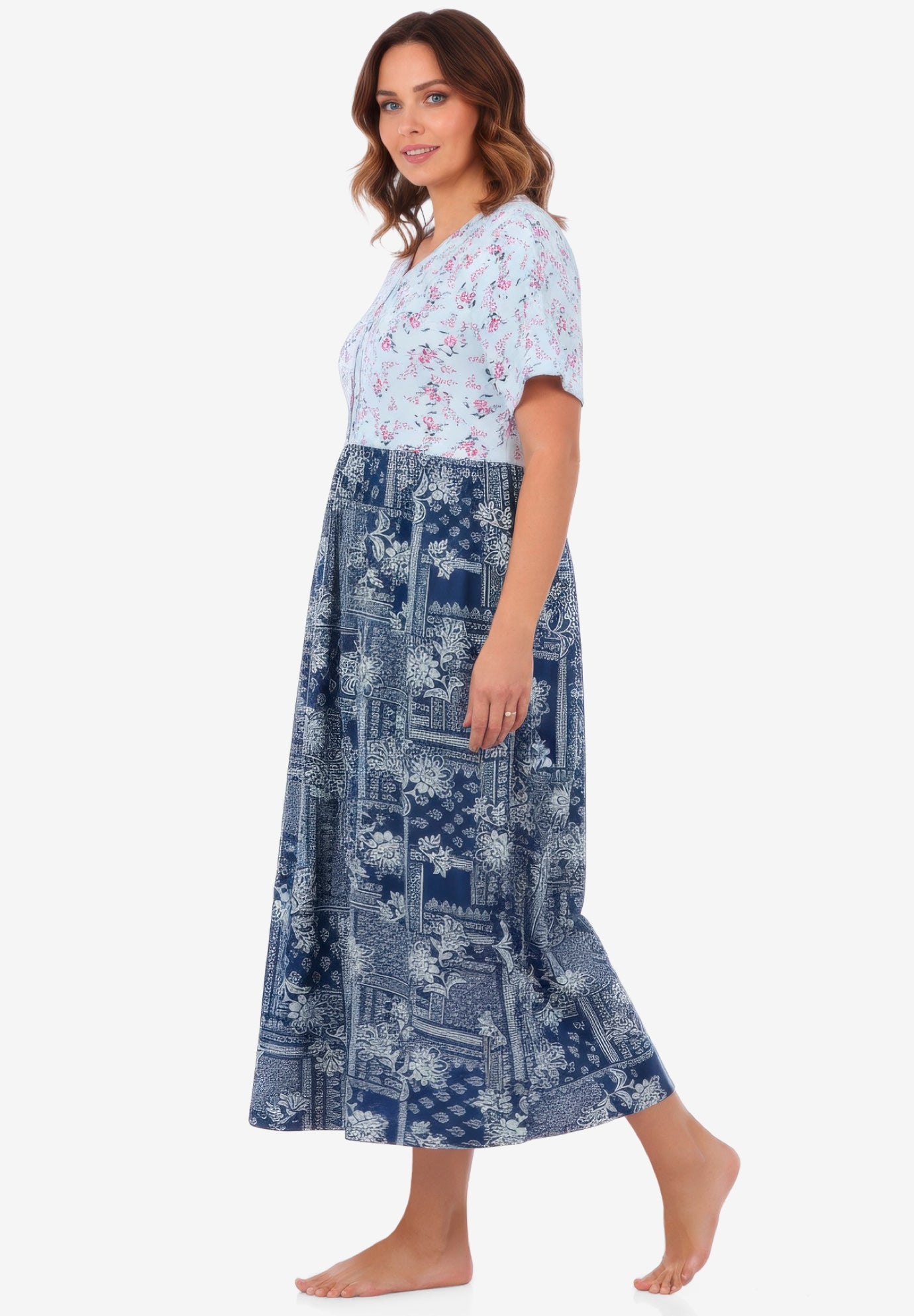 Mixed Print Knit Lounger image number 2