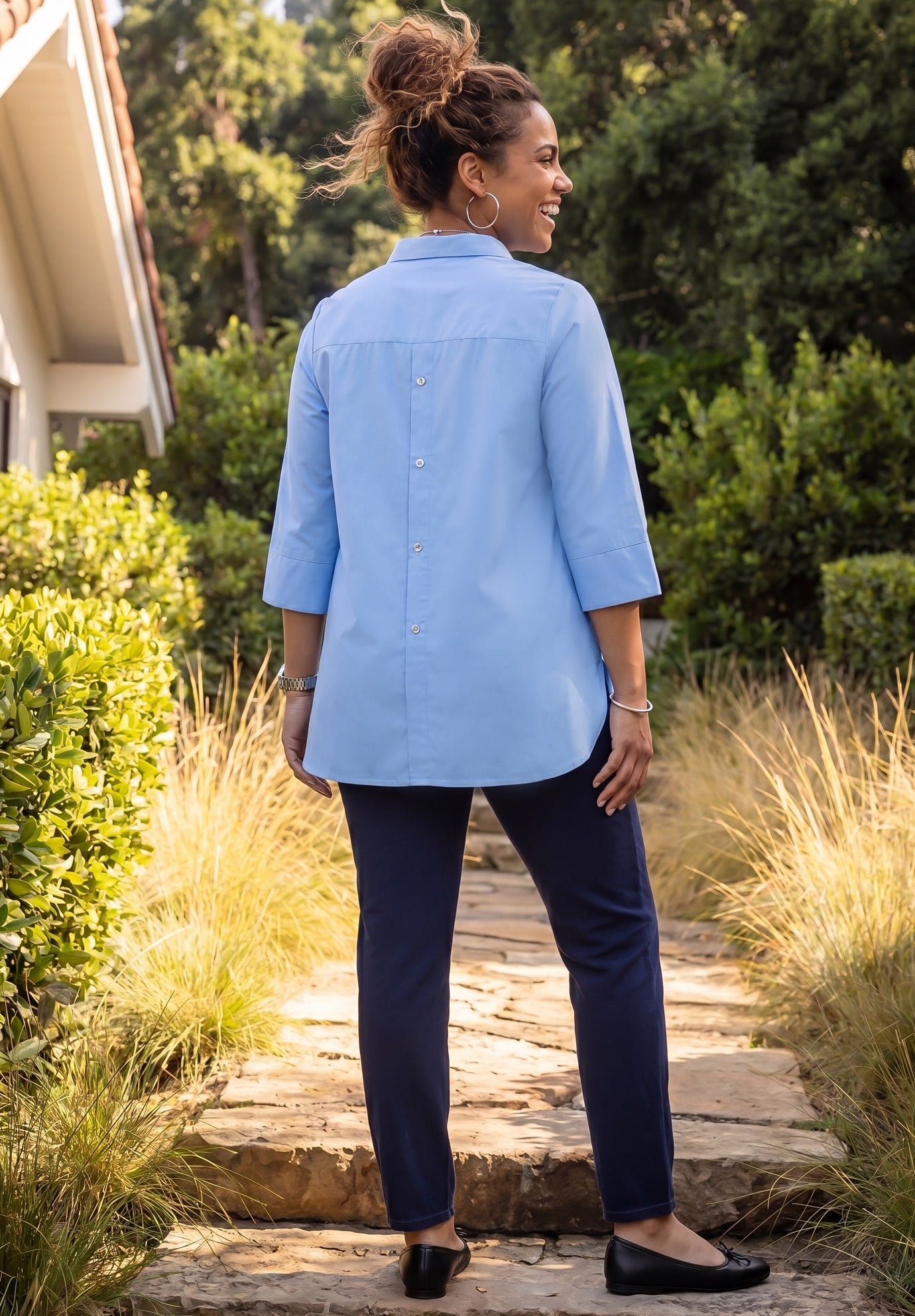 Ingrid Seamed Poplin Shirt image number 2