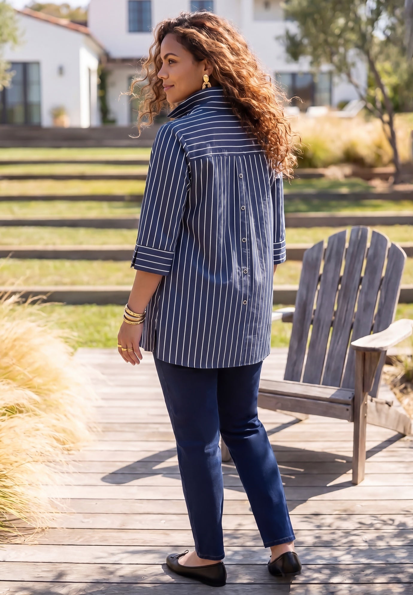 Ingrid Seamed Poplin Shirt image number 1