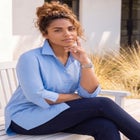 Ingrid Seamed Poplin Shirt image number 1