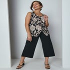 Stretch Crepe Square Neck Vest And Crop Pant Set image number null