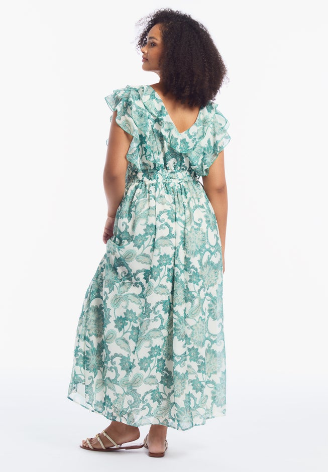 Ruffled Chiffon Maxi Dress image number 2