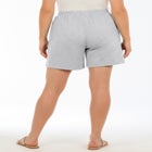 Plus Size French Terry Pull-On Drawstring Shorts image number 1