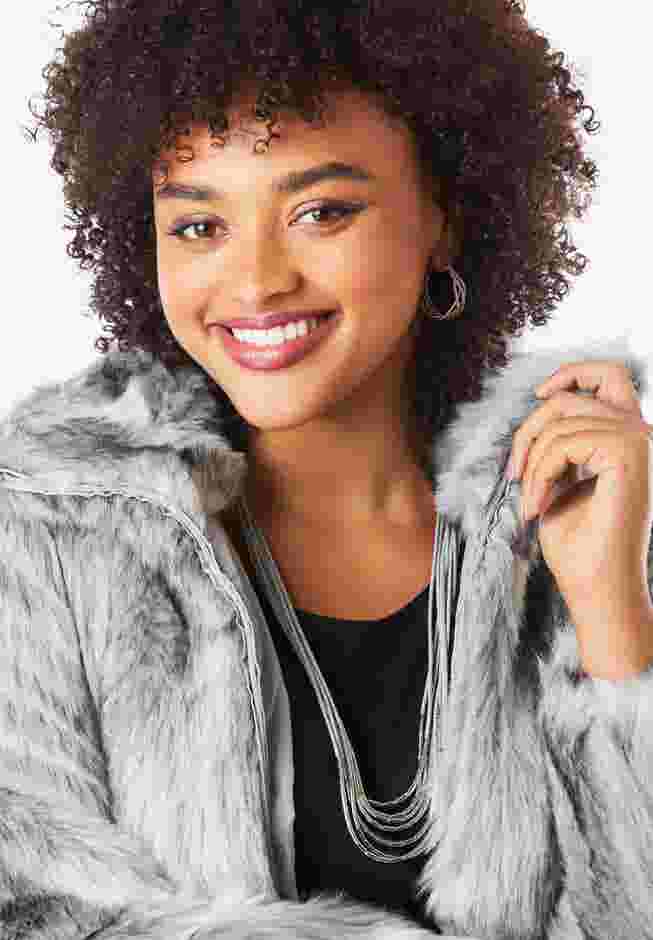 Short Faux Fur Coat image number 3
