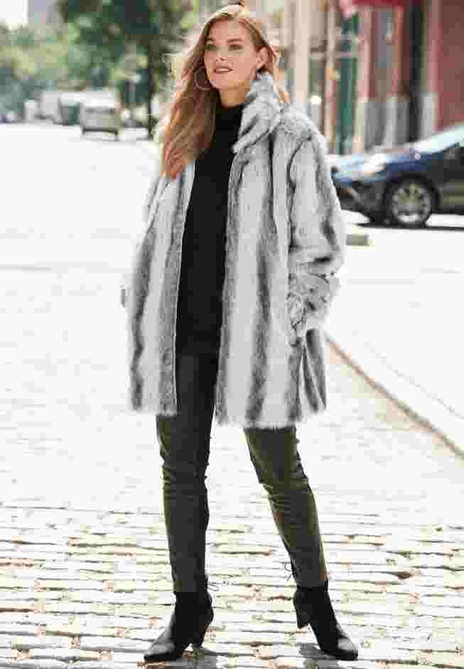 Short Faux Fur Coat image number 5