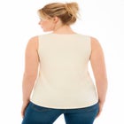 Plus Size Ribbed Crewneck Sequin Tank image number 2