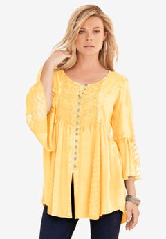 Extended Plus Size Taylor Acid Wash Big Shirt
