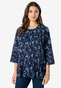 Extended Plus Size Monique Printed Shirt