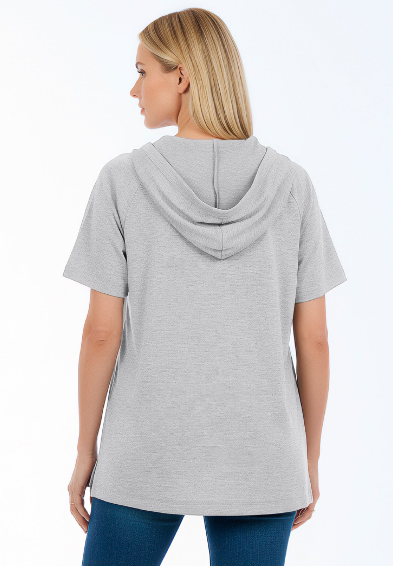 Plus Size Comfort+ Fleece V-Neck Hooded Sweatshirt image number 1