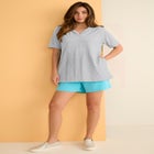 Plus Size Comfort+ Fleece V-Neck Hooded Sweatshirt image number 0