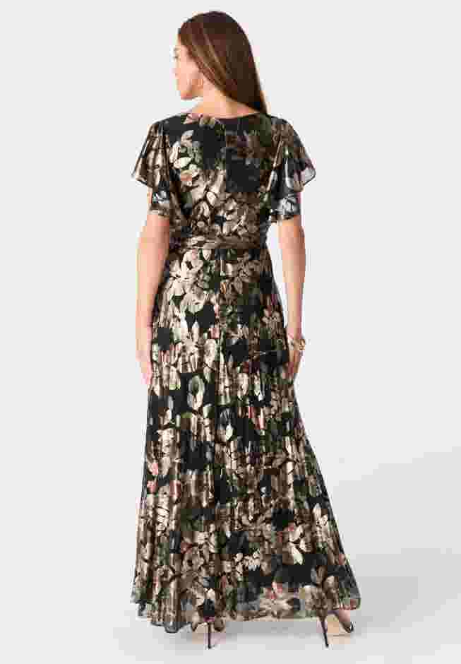 Foil Print Mesh Dress image number 1
