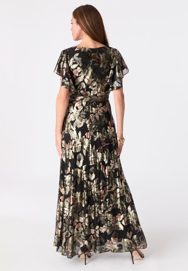 Foil Print Mesh Dress image number 1
