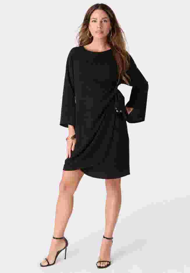 Glitter Knit Side-Tie Dress image number 0