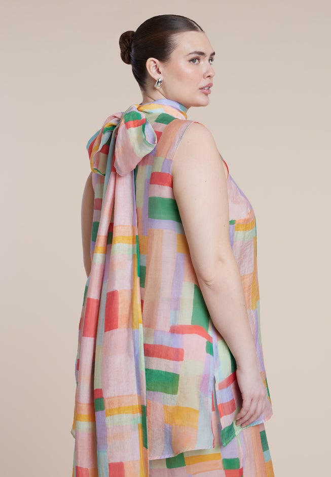 Sheer Neck-Tie Tunic image number 3