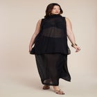 Sheer Printed Organza Skirt image number null